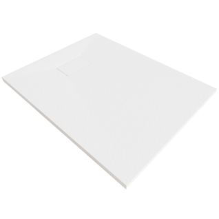 Receveur De Douche Baya 80x120 Cm Blanc Extra-plat Aspect Pierre + Bonde