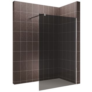 Paroi De Douche Italienne 80x200 Cm Verre Fumé 10 Mm Roma