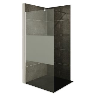 Paroi De Douche Italienne 130x200 Cm Verre Centre-opaque 10 Mm Roma