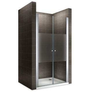 Porte De Douche H180 X L.88 à 92 Cm Verre Semi-opaque - Gina