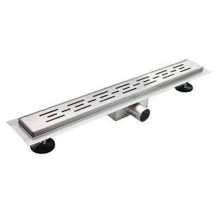 Caniveau De Douche L.60 Cm Design Linéaire, Inox, Anti-odeurs, Drainage Élevé -jazy