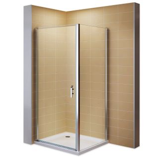 Cabine De Douche H195 85x100cm (porte 85) Verre 8 Mm Transparent Pivotante Niky (sans Receveur)