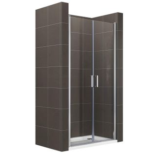 Porte De Doucheh180 Largeur 76-79 Cm Verre Transparent 6 Mm, Portes Battantes Kimi