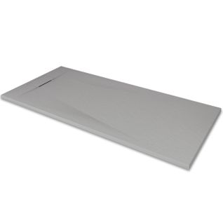 Receveur De Douche Polar 90x120 Cm Gris Effet Pierre Extra-plat Antidérapant + Bonde
