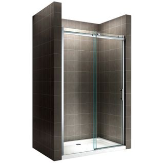 Porte De Douche Coulissante 110 X 200 Cm Verre 8 Mm Transparent Anticalcaire Alix - Saniverre