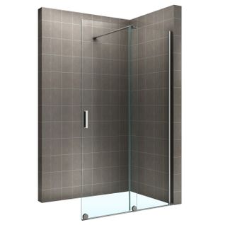 Paroi De Douche Italienne 170 X 200 Cm Coulissante Verre 8 Mm Transparent Anticalcaire Napoli