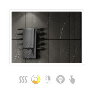 Miroir Lumineux LED Boleo 90 X 120 Cm Antibuée + Intensité Et Couleur Réglables Salle De Bain