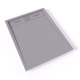 Receveur De Douche Hiemal 70 X 90 Cm Résine Gris Aspect Ardoise + Bonde Incluse
