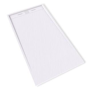 Receveur De Douche Hiemal 90 X 170 Cm Résine Blanc Aspect Ardoise + Bonde Incluse