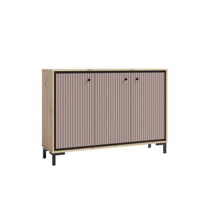 Parii Buffet 3 Portes 130x92 Cm En Bois Design Contemporain    Rose Antique