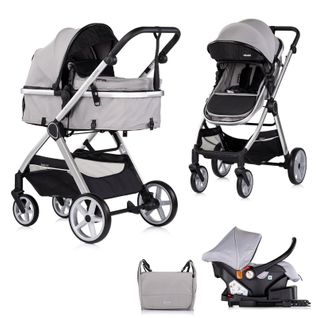 Vista Poussette Combinée Jusqu'à 22 Kg Nacelle Souple, Assise Et Cosy I-size Avec Base Isofix Gris
