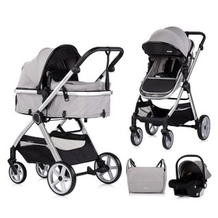 Vista Poussette Combinée Jusqu'à 22 Kg Nacelle Souple + Assise Classique    Gris   + 1 Cosy I-size