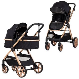 Vista Poussette Combinée Jusqu'à 22 Kg Nacelle Souple + Assise Classique    Noir   Sans Cosy