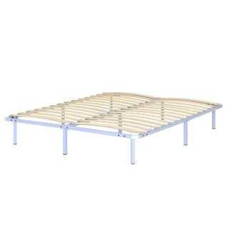 Namara Sommier à Lattes Robuste Avec Pieds En Acier - Montage Facile - 180x200 Cm   Blanc