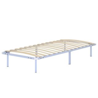 Namara Sommier à Lattes Robuste Avec Pieds En Acier - Montage Facile - 90x200 Cm   Blanc