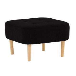 Pouf Déco En Tissu "salina" 59cm Noir