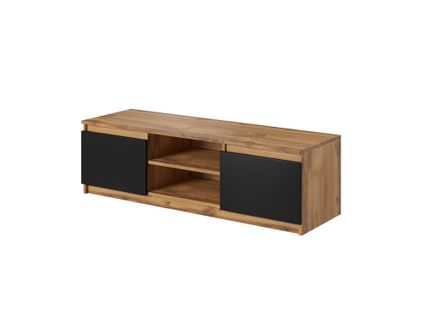 Robin - Meuble TV - 120 Cm - Style Industriel Noir/bois