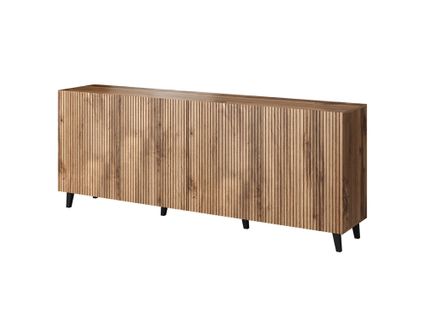 Come - Buffet Bas - Effet Bois - 4 Portes - 200 Cm