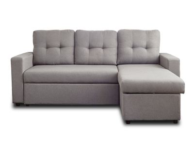 Tulipe - Canapé D'angle Réversible - 4 Places - Convertible Avec Coffre - En Tissu