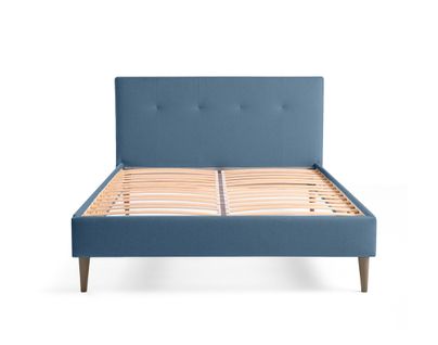 Monet - Lit - 160x200 - Sommier Inclus - En Tissu Bleu