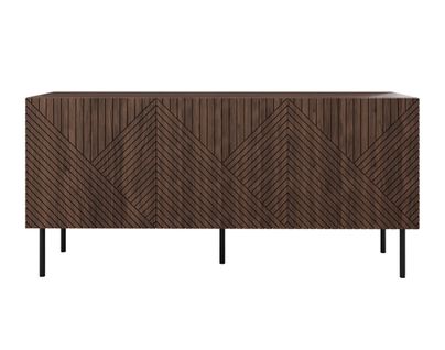 Salvador - Buffet Bas - Effet Bois - 3 Portes - 150 Cm