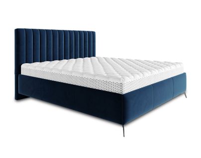 Mendoza - Lit Coffre - 160x200 - Sommier Inclus - En Velours