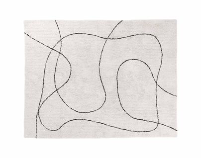 Guimar - Tapis - Blanc Et Noir - 160x230 Cm