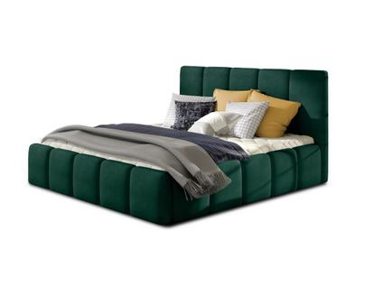 Lucea - Lit Coffre - 140x200 - Sommier Inclus - En Velours