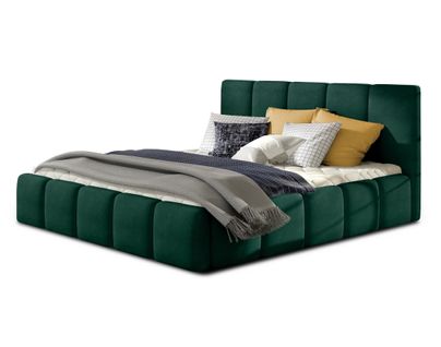 Lucea - Lit Coffre - 180x200 - Sommier Inclus - En Velours