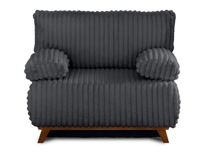 Cristal - Fauteuil - Convertible Avec Coffre - En Fausse Fourrure Côtelée