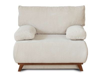 Cristal - Fauteuil - Convertible Avec Coffre - En Velours Texturé