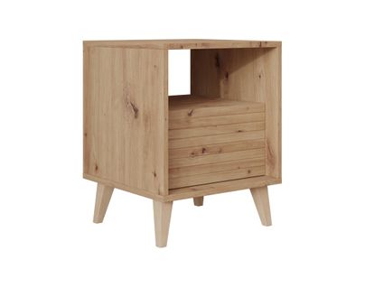 Diego - Table De Chevet - Effet Bois - 40 Cm