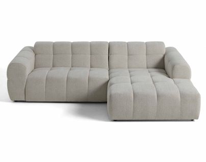 Ray - Canapé D'angle Droit - 4 Places - En Tissu Texturé Beige