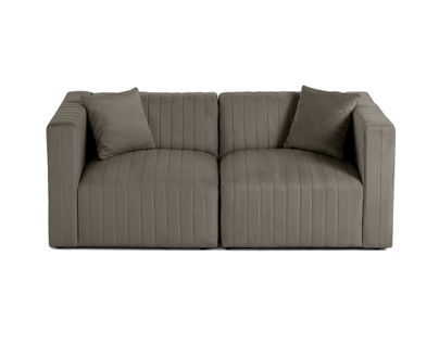 Nova - Canapé Modulable 2 Places - En Velours Gris