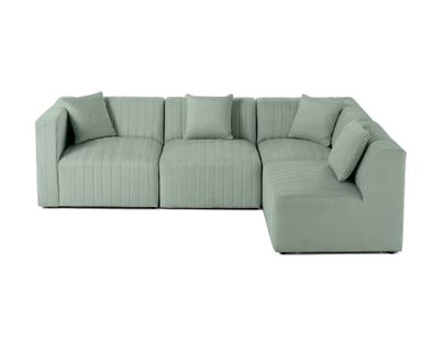 Nova - Canapé Modulable D'angle Droit - 5 Places - En Velours