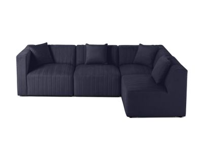 Nova - Canapé Modulable D'angle Droit - 5 Places - En Velours