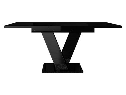 Xandriel - Table à Manger Extensible - Noir - 4 à 6 Personnes