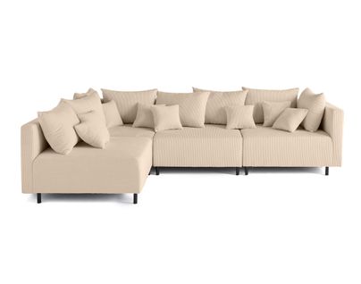 Edinburg - Canapé Modulable D'angle Réversible 4 Places - En Velours Côtelé