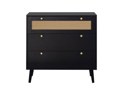 Goto - Commode - Noir Et Cannage - 80 Cm