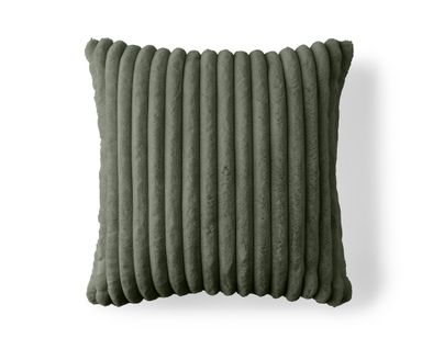 Sierra - Coussin - En Fausse Fourrure Côtelé - 60x60 Cm