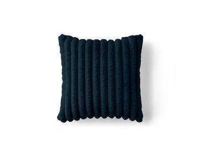 Pampelune - Coussin - En Fausse Fourrure Côtelé Et Velours - 40x40 Cm