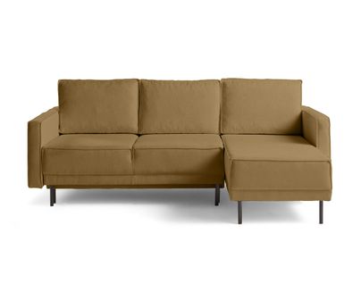 Charlie - Canapé D'angle Réversible 4 Places - Convertible Avec Coffre - En Tissu