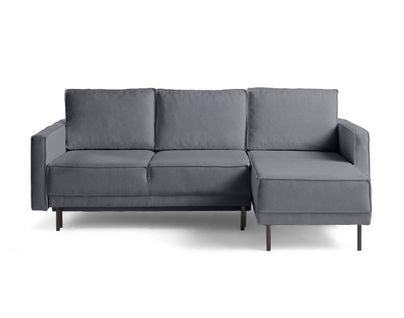 Charlie - Canapé D'angle Réversible 4 Places - Convertible Avec Coffre - En Tissu