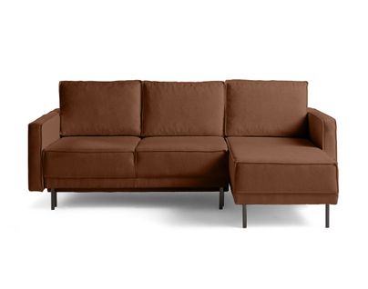 Charlie - Canapé D'angle Réversible 4 Places - Convertible Avec Coffre - En Tissu