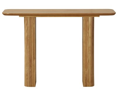 Milazzo - Console - Bois Plaqué Chêne Et Cannage - 120 Cm