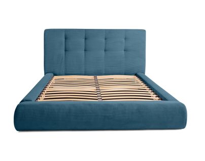 Onyx - Lit Coffre - 180x200 Cm - En Velours Côtelé - Sommier Inclus