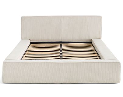 Topaze - Lit Coffre - 160x200 Cm - Sommier Inclus - Velours Côtelé