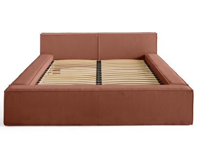 Stella - Lit Coffre - 180x200 Cm - Sommier Inclus - En Velours Côtelé