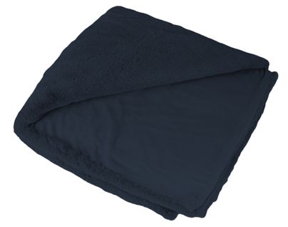 Joy - Plaid - 150x200cm - En Fausse Fourrure Bleu Marine