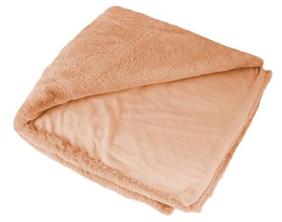 Joy - Plaid - 150x200cm - En Fausse Fourrure Corail